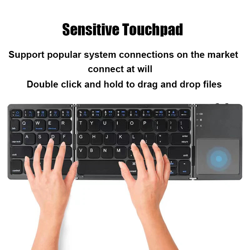 Wireless Folding Keyboard With Touchpad