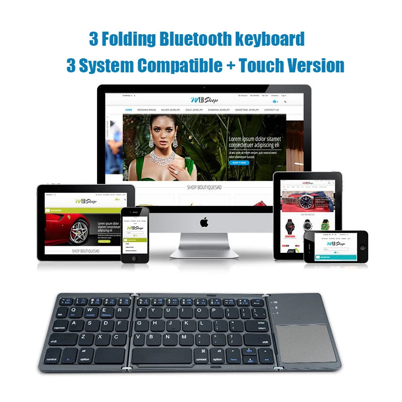 Wireless Folding Keyboard With Touchpad