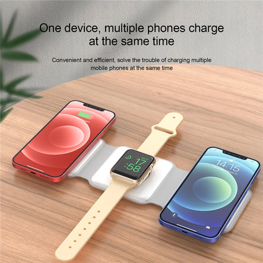 3 in 1 Foldable 100W Wireless Fast Charging Dock Station