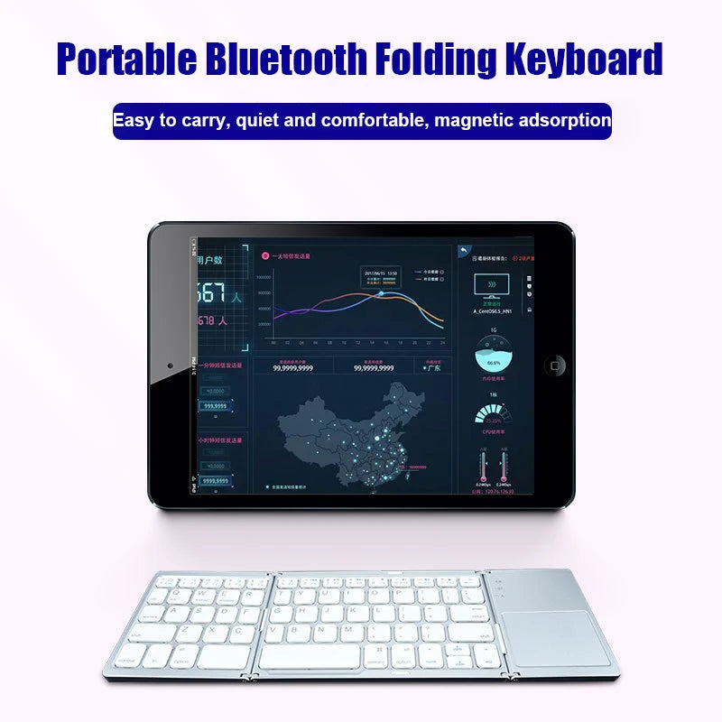 Wireless Folding Keyboard With Touchpad